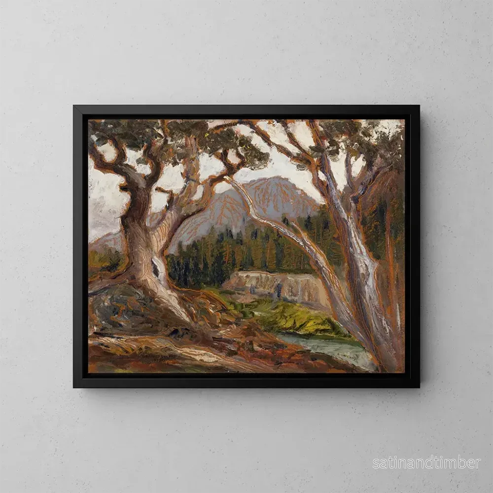 Reproduktion av målningen Le Longs Peak depuis le Loch Vale, Estes Park, Colorado – Grant Wood Reproduktion av målningen Le Longs Peak depuis le Loch Vale, Estes Park, Colorado – Grant Wood
