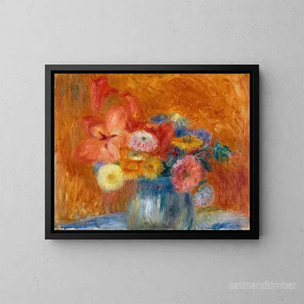 Reproduktion av målningen Bol grön av blommor - William James Glackens