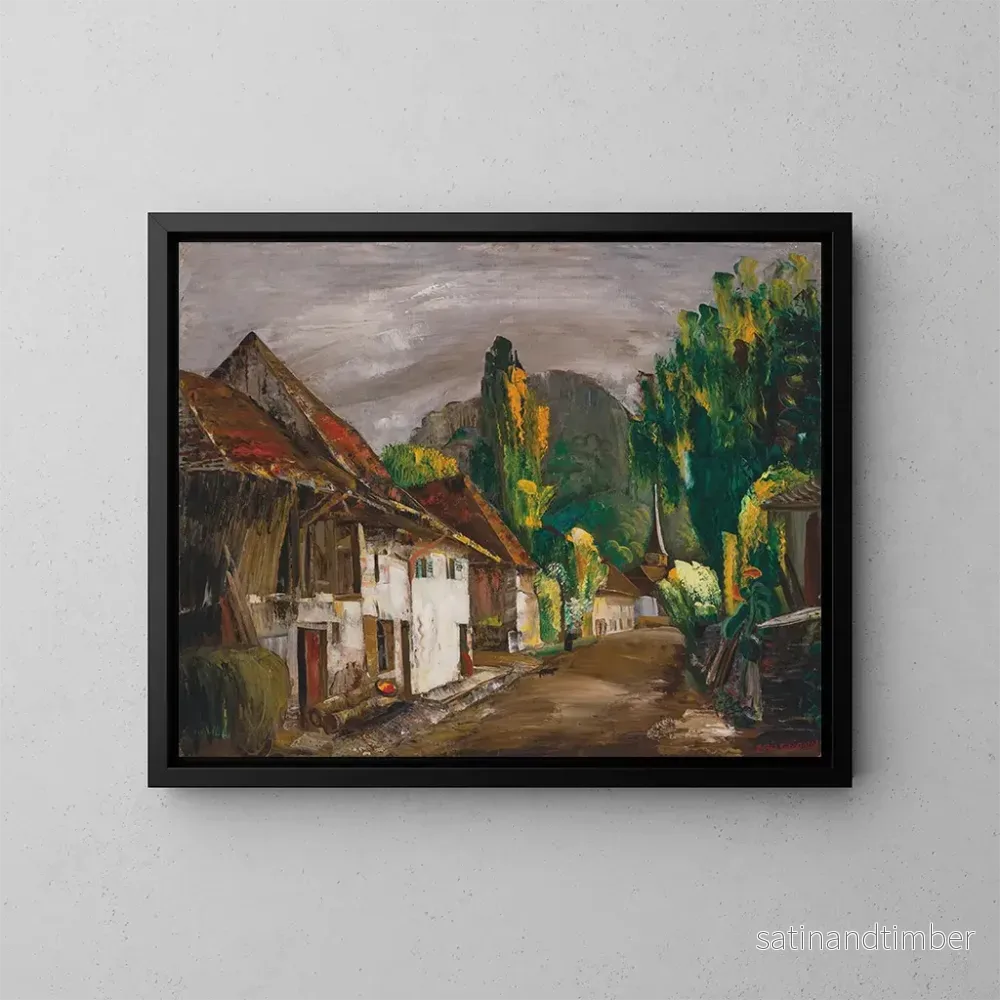 Reproduktion av målningen Landskap i Haute-Savoie – Boris Grigoriev Reproduktion av målningen Landskap i Haute-Savoie – Boris Grigoriev