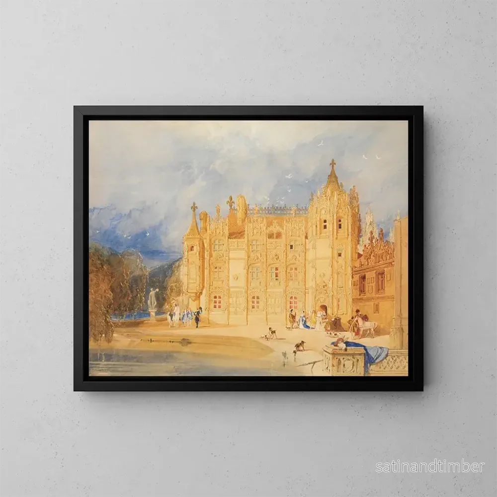 Reproduktion av målningen av klostret i Saint-Ouen-abbey i Rouen - John Sell Cotman