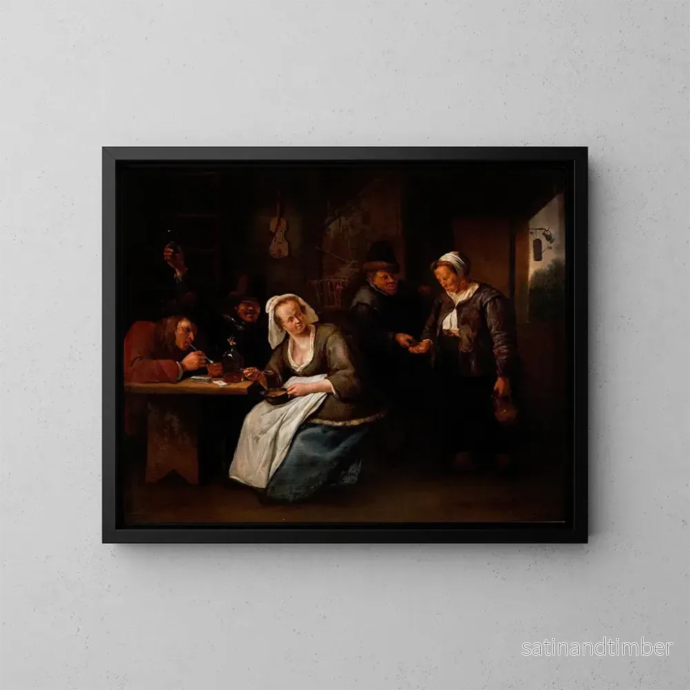 Reproduktion av målningen Scène de taverne - Jan Steen