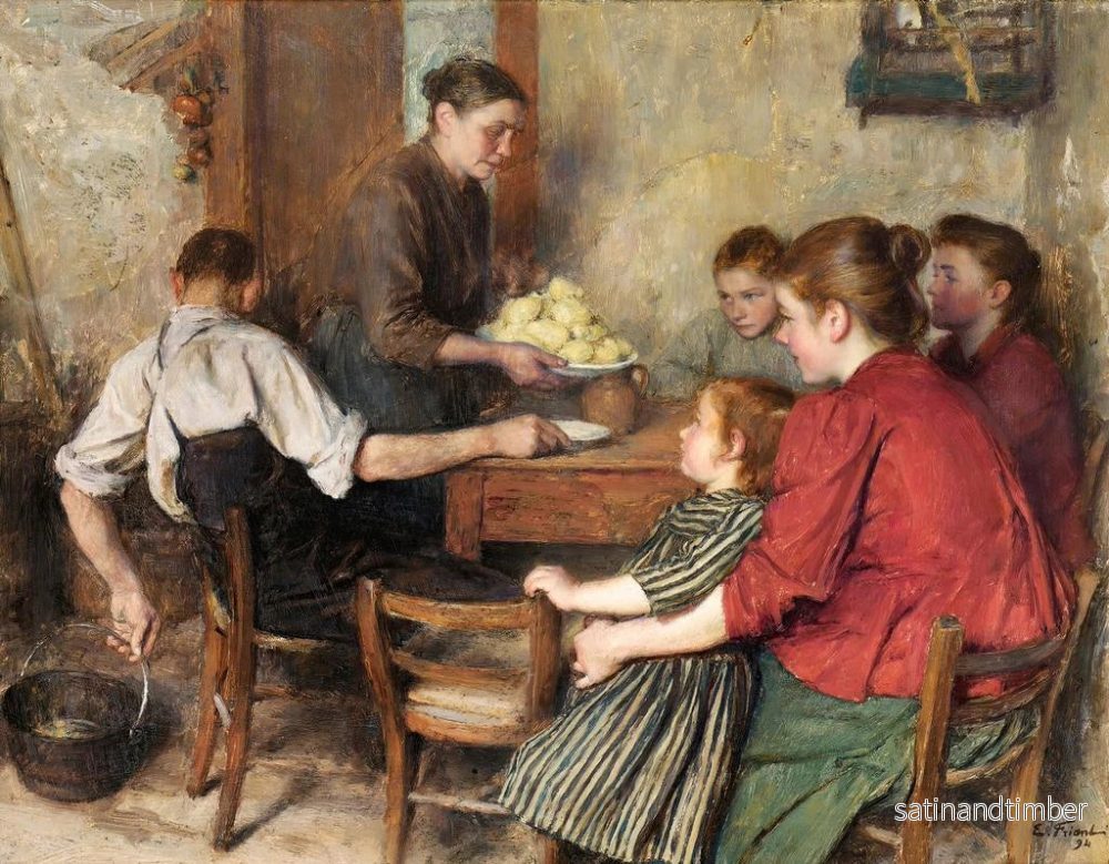 Reproduktion av målningen Le Repas frugal - Émile Friant - Bild 2