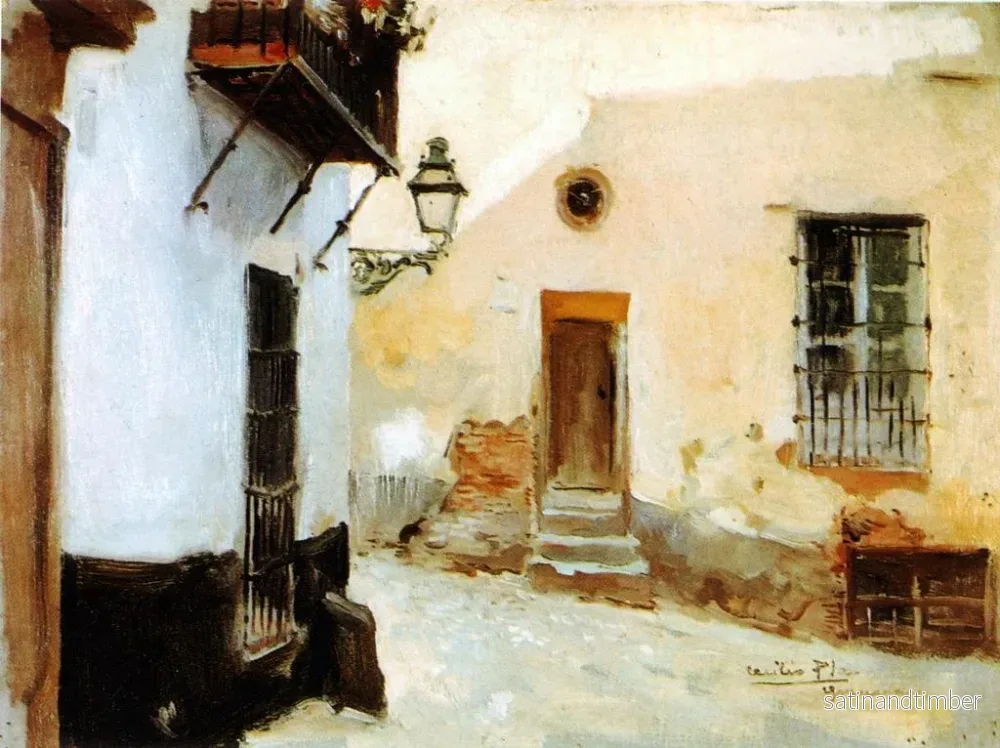 Reproduktion av målningen Ett hörn av Granada - Cecilio Pla y Gallardo - Bild 2