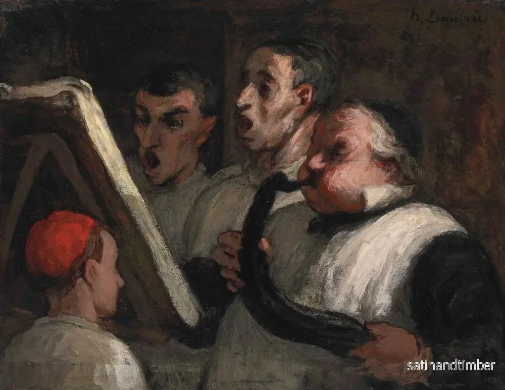 Reproduktion av målningen Le Lutrin - Honoré Daumier - Bild 2