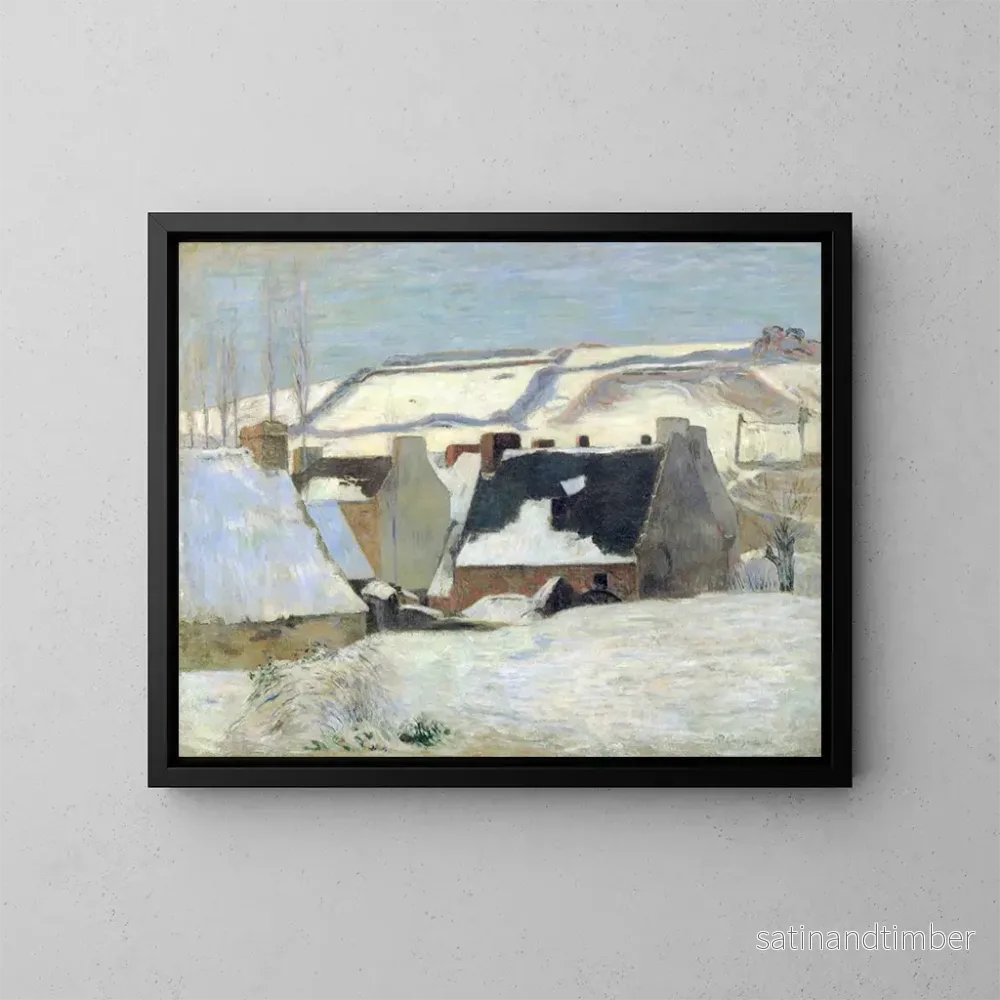 Reproduktion av målningen Pont-Aven under snön eller Snöeffekt - Paul Gauguin