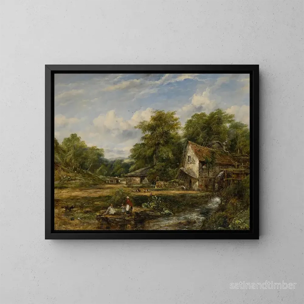 Reproduktion av målningen Le Moulin à eau - Frederick Waters Watts