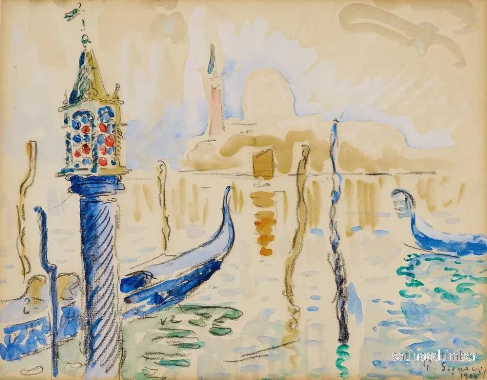 Reproduktion av målningen Fanal du Traghetto à Venise - Paul Signac - Bild 2