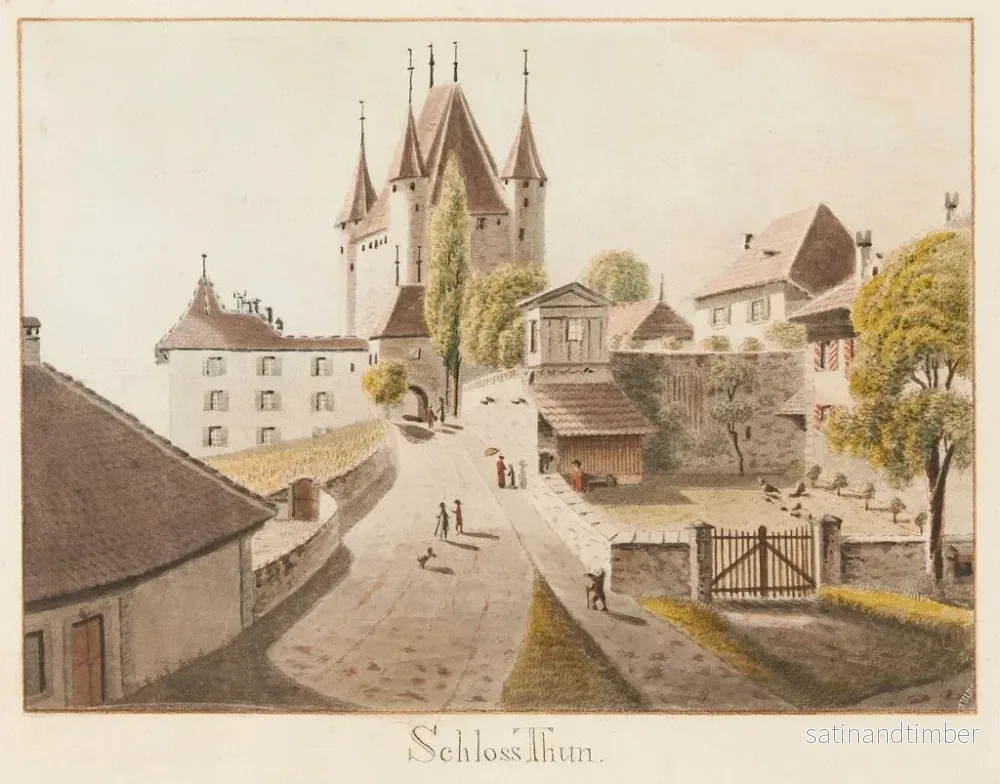 Reproduktion av målningen Château de Thoune - Jakob Samuel Weibel - Bild 2