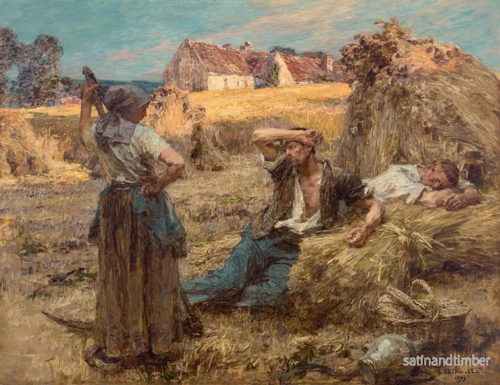 Reproduktion av målningen Le réveil du faucheur - Léon Augustin Lhermitte - Bild 2