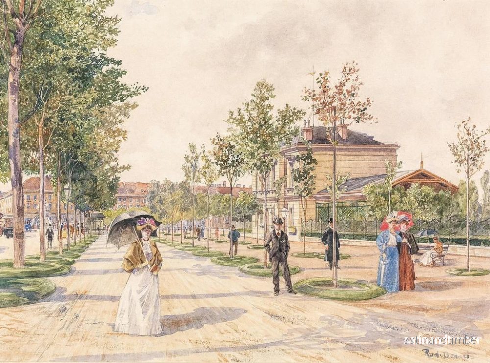 Reproduktion av målningen Promenad på söndagen vid Stubenring - Rudolf Bernt - Bild 2