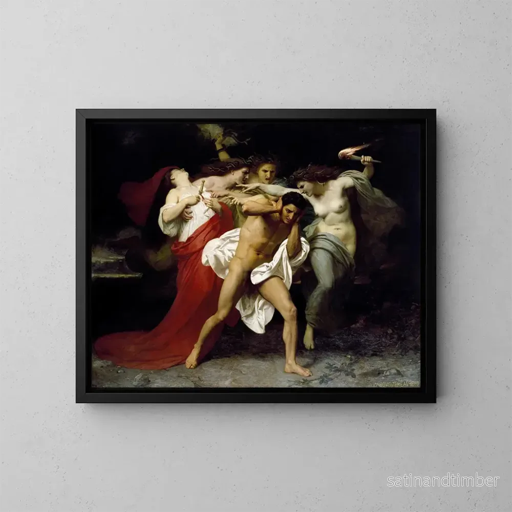 Reproduktion av målningen Oreste jagas av Furierna - William Bouguereau