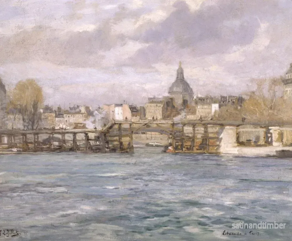 Reproduktion av målningen Lestacade de l'île Saint-Louis - Eugène Louis Gillot - Bild 2