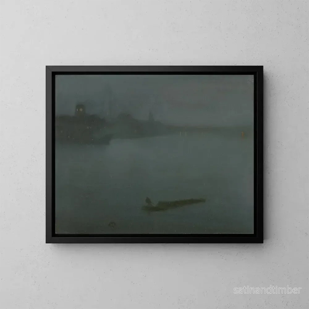 Reproduktion av målningen Nocturne i blått och silver - James Abbott McNeill Whistler