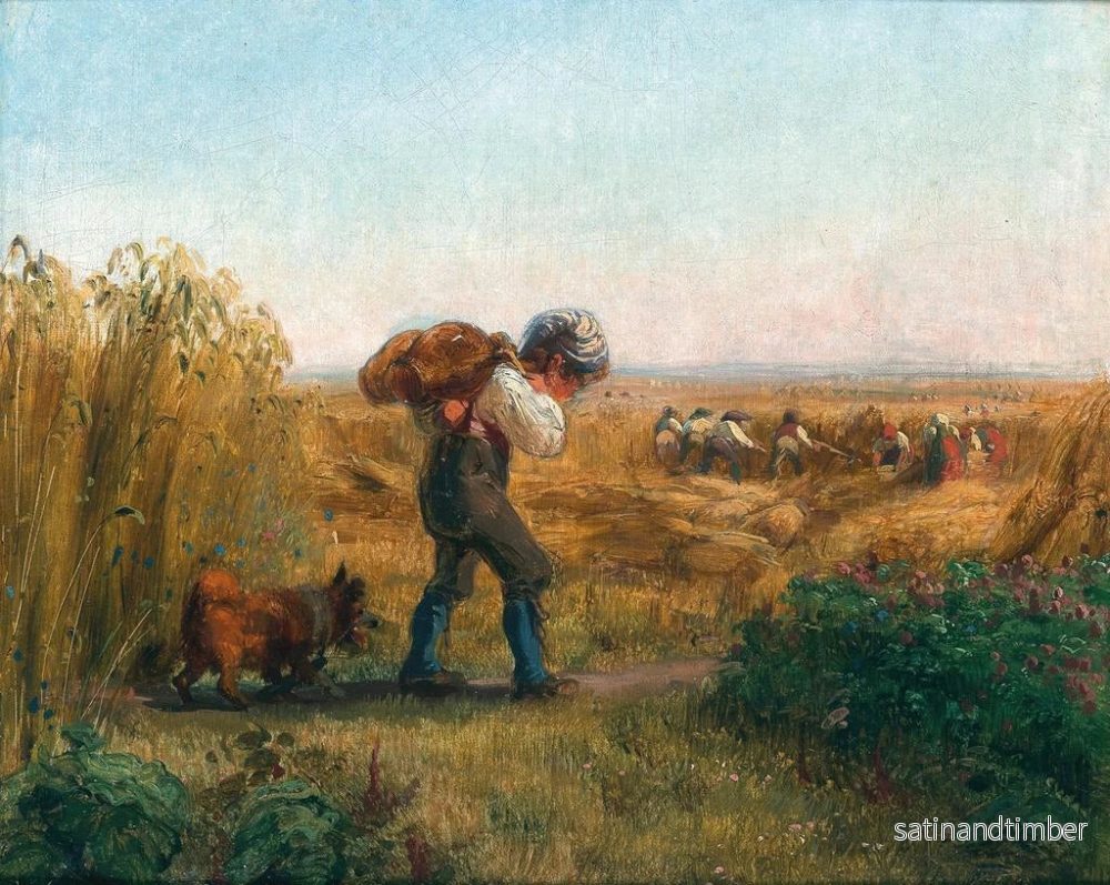 Reproduktion av målningen En pojke på väg mot fältet - Johann Matthias Ranftl - Bild 2