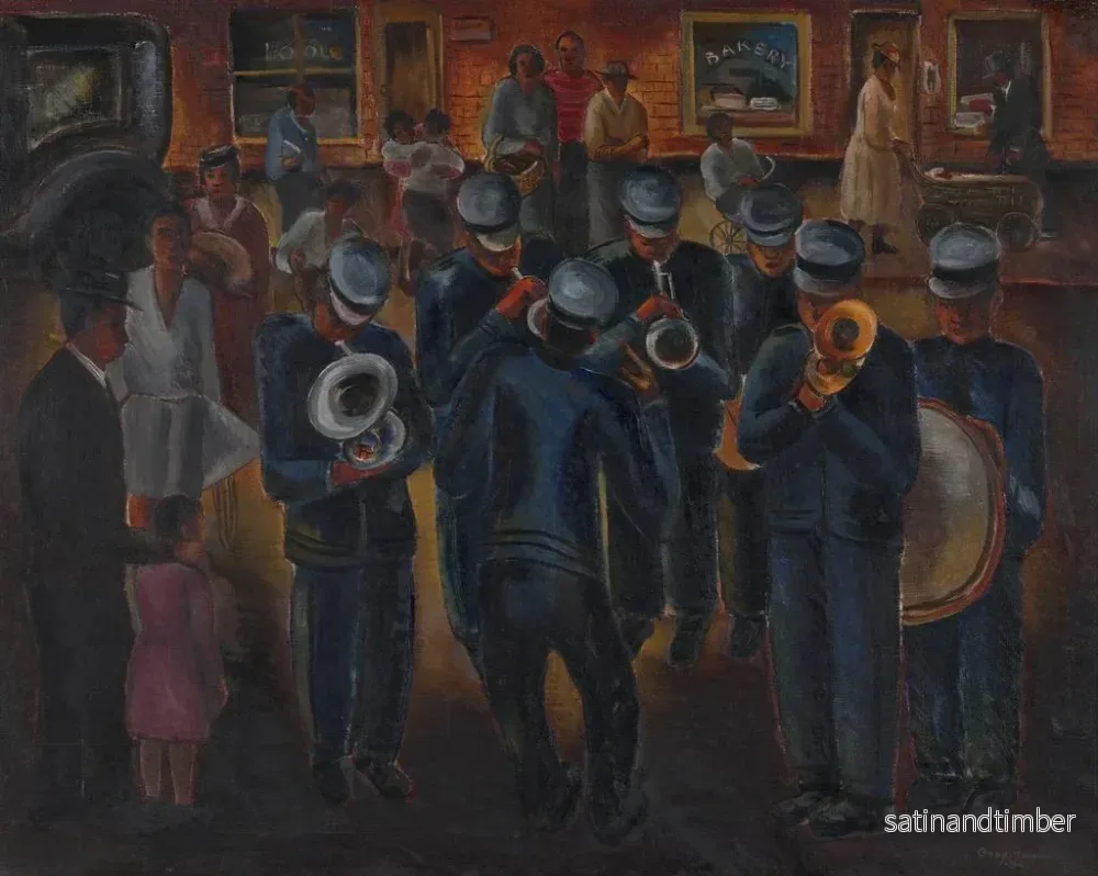 Reproduktion av målningen Orchestre des orphelins de Harlem - Malvin Gray Johnson - Bild 2