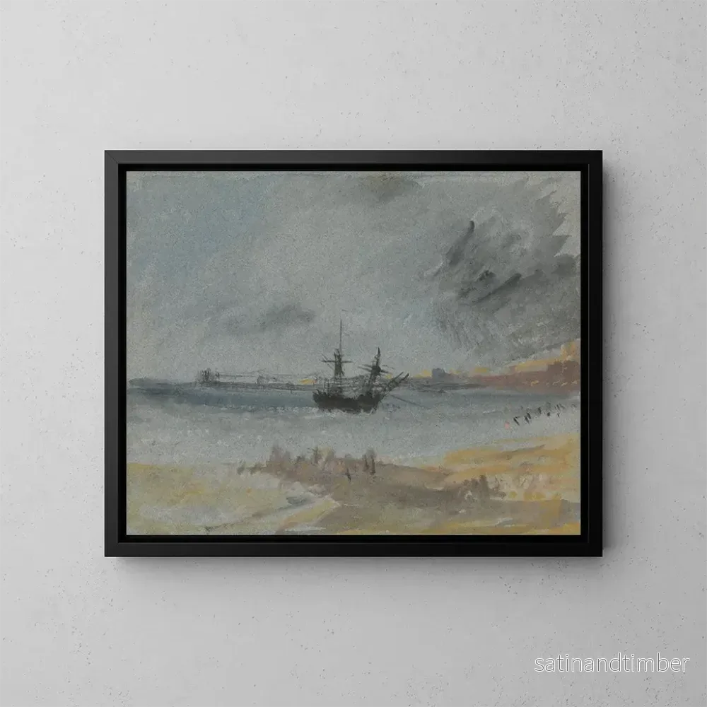Reproduktion av målningen Färjad skepp vid Brighton – Joseph Mallord William Turner Reproduktion av målningen Färjad skepp vid Brighton – Joseph Mallord William Turner