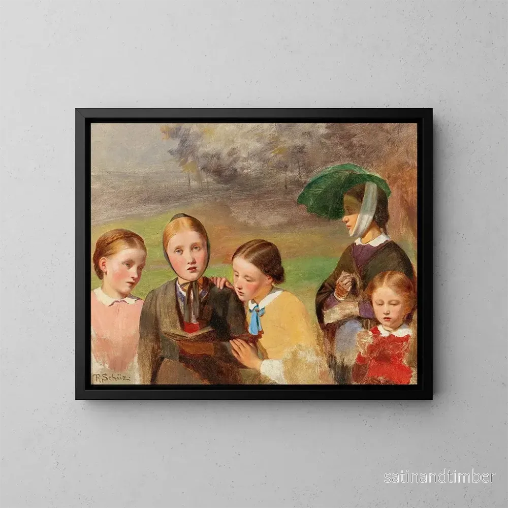 Reproduktion av målningen La Promenade de Pâques - Theodor Schz