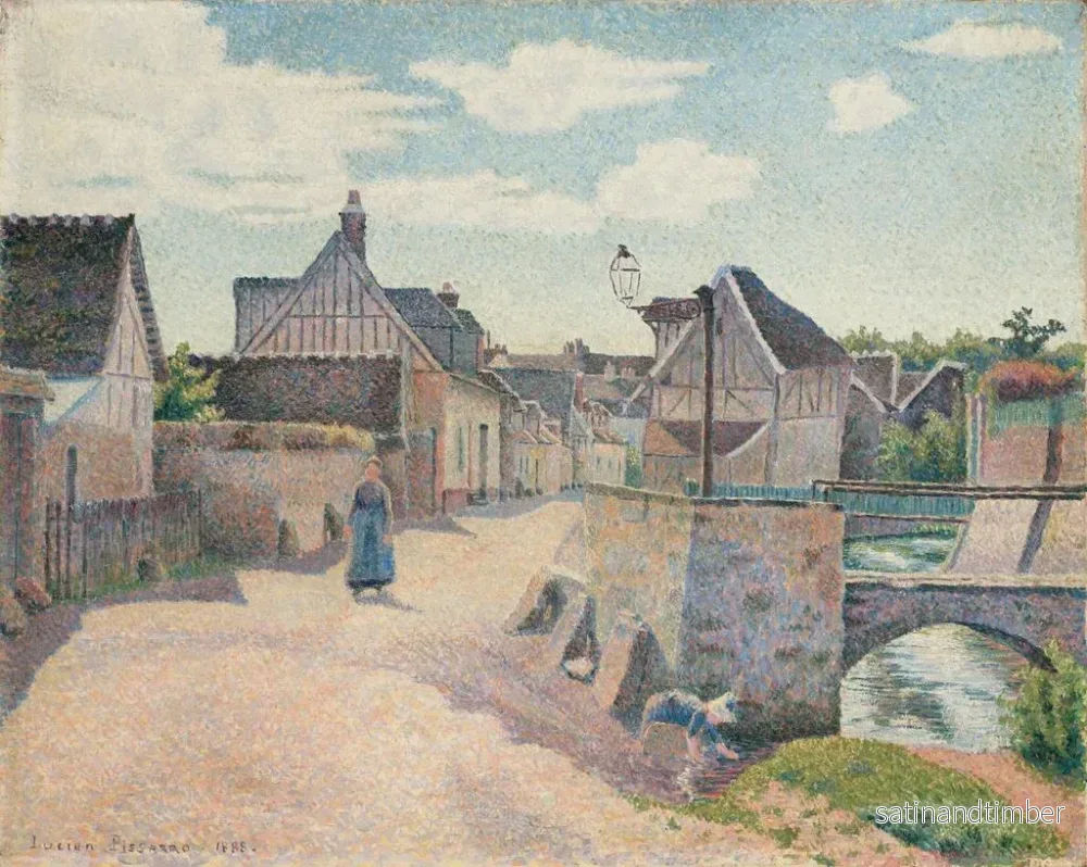 Reproduktion av målningen Gouvernes nära Lagny - Lucien Pissarro - Bild 2