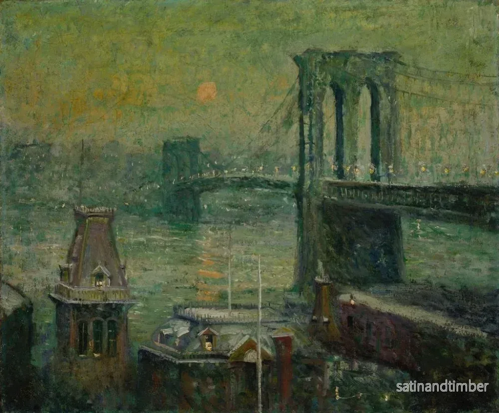 Reproduktion av målningen Pont de Brooklyn - Ernest Lawson - Bild 2