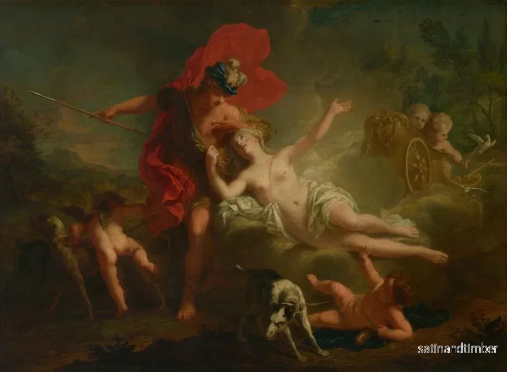 Reproduktion av målningen Venus och Adonis - Jean-Marc Nattier - Bild 2