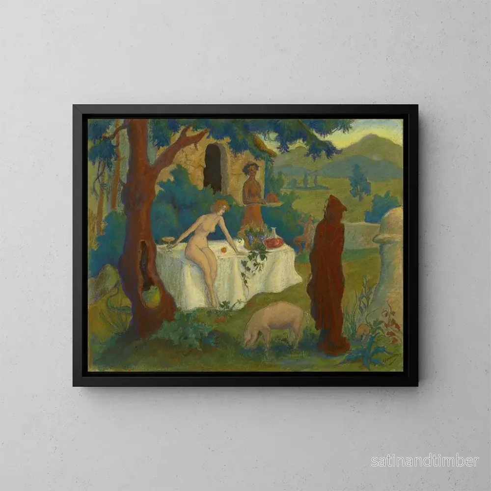 Reproduktion av målningen La tentation de saint Antoine - Paul Ranson