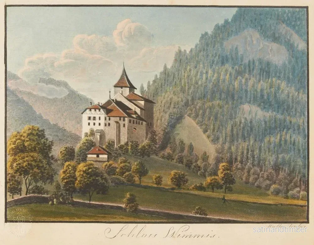 Reproduktion av målningen Château de Wimmis - Jakob Samuel Weibel - Bild 2