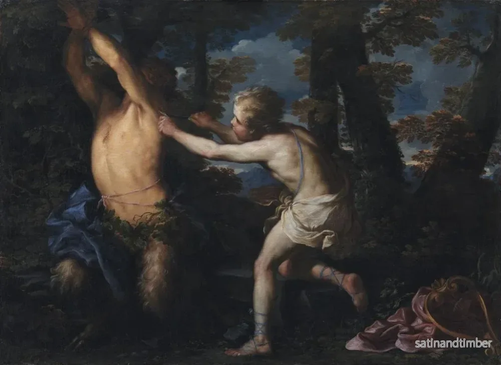 Reproduktion av målningen Apollon som avlägsnar Marsyas - Girolamo Troppa - Bild 2