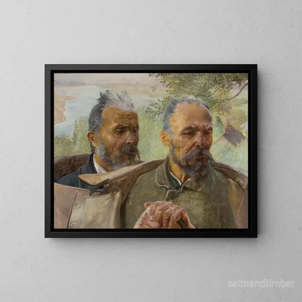 Reproduktion av målningen av två gamla mäns huvuden - Jacek Malczewski