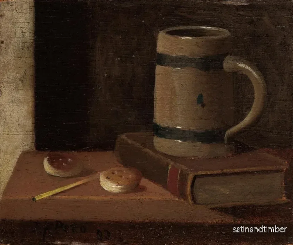 Reproduktion av målningen MugBook Biscuits och Allumettes - John Frederick Peto - Bild 2