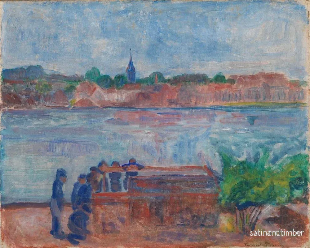 Reproduktion av målningen av Porsgrunn - Thorvald Erichsen - Bild 2