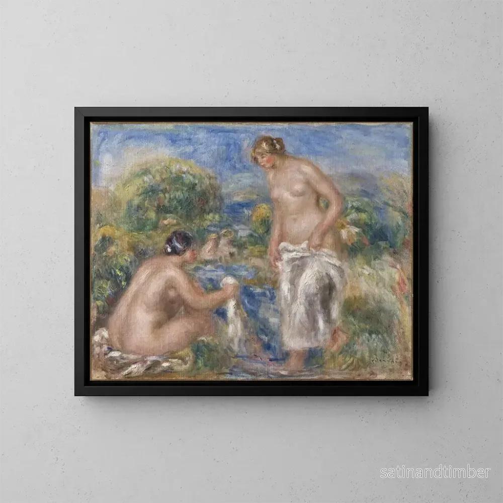 Reproduktion av målningen Kvinnor i badet - Pierre-Auguste Renoir