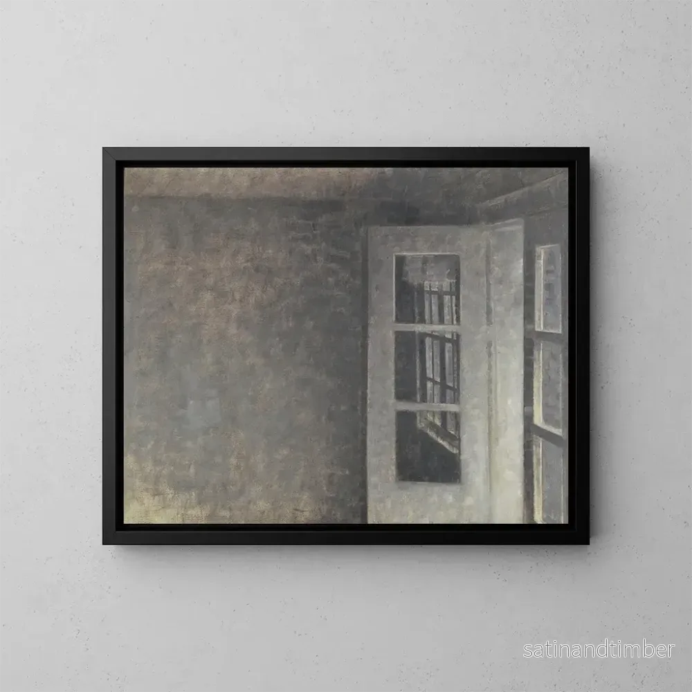 Reproduktion av målningen La chambre du balcon à Spurveskjul - Vilhelm Hammershøi