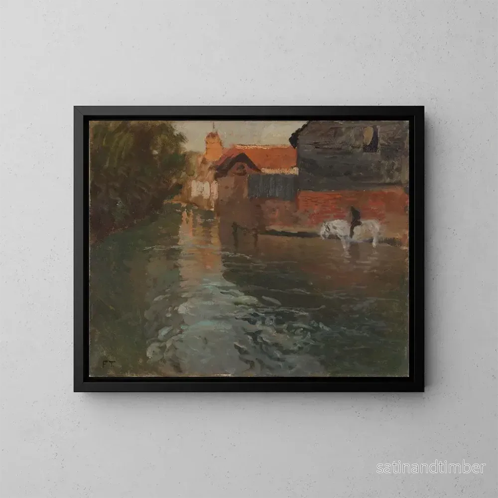Reproduktion av målningen Rivière i norra Frankrike - Frits Thaulow