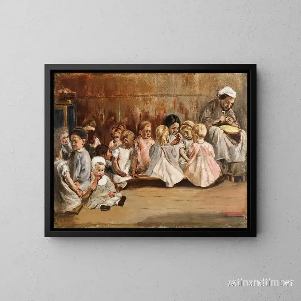 Reproduktion av målningen Förskoleklass - Max Liebermann
