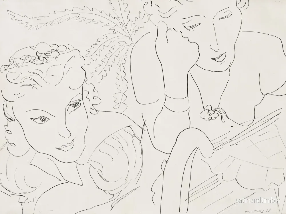 Reproduction du dessin Deux femmes – Henri Matisse Reproduction du dessin Deux femmes – Henri Matisse