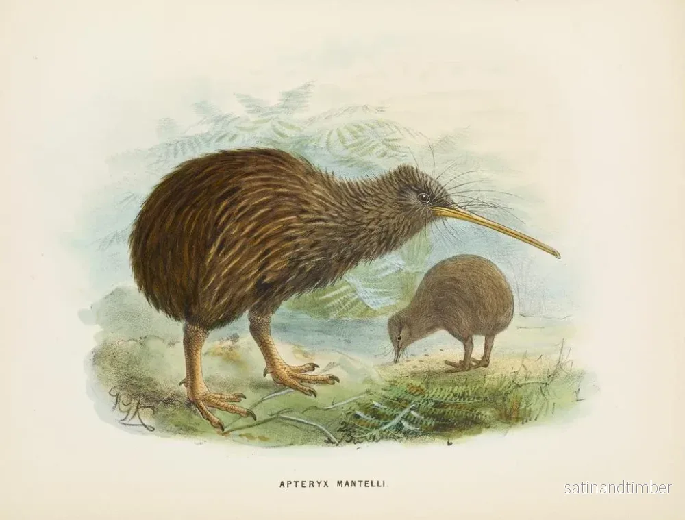 Reproduktion av målningen Apteryx av Mantell - John Gerrard Keulemans - Bild 2