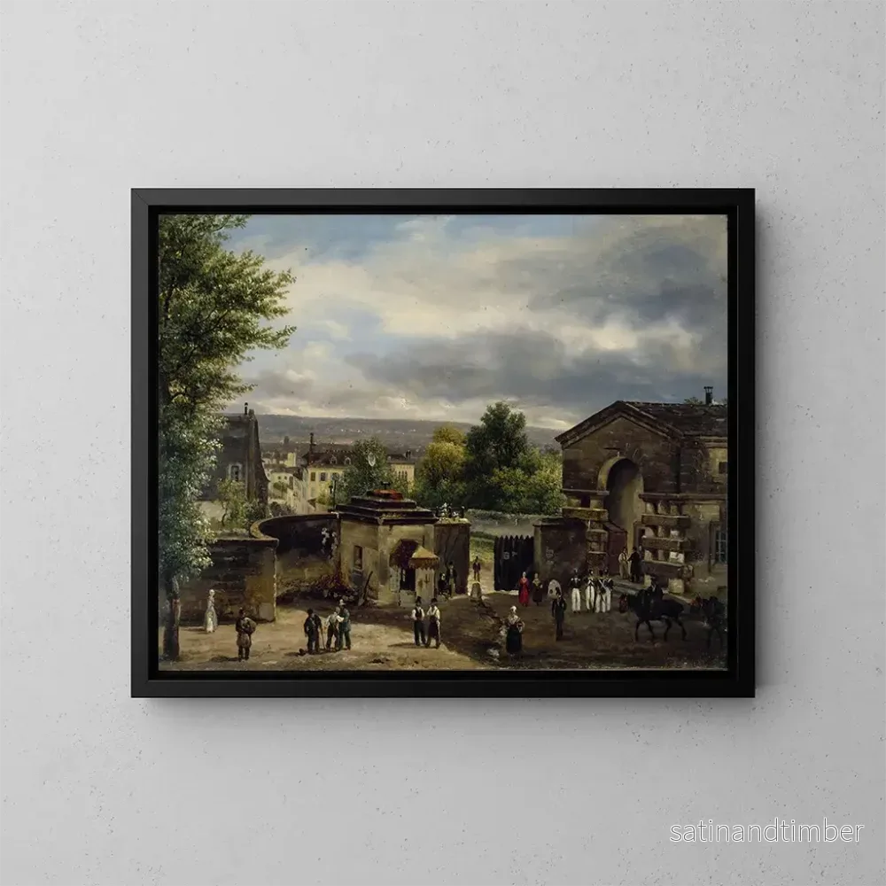 Reproduktion av målningen La barrière de la rue Royale à Montmartre - Giuseppe Canella
