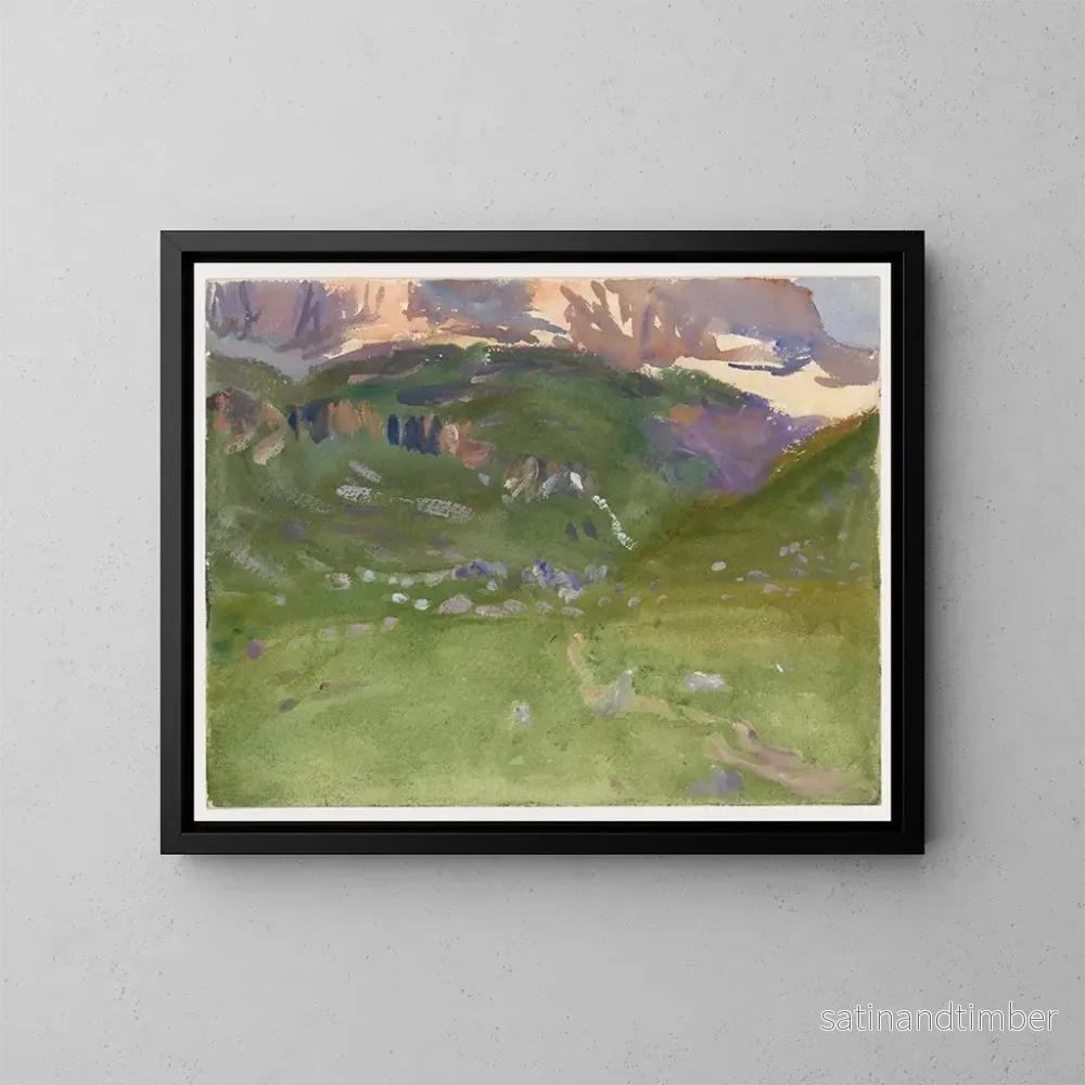 Reproduktion av målningen Alpes Sellar, Dolomites - John Singer Sargent