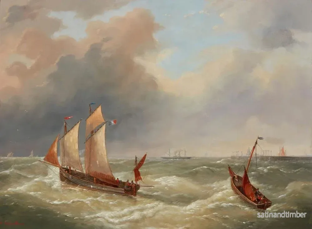 Reproduktion av målningen av avresa - Charles Louis Verboeckhoven - Bild 2