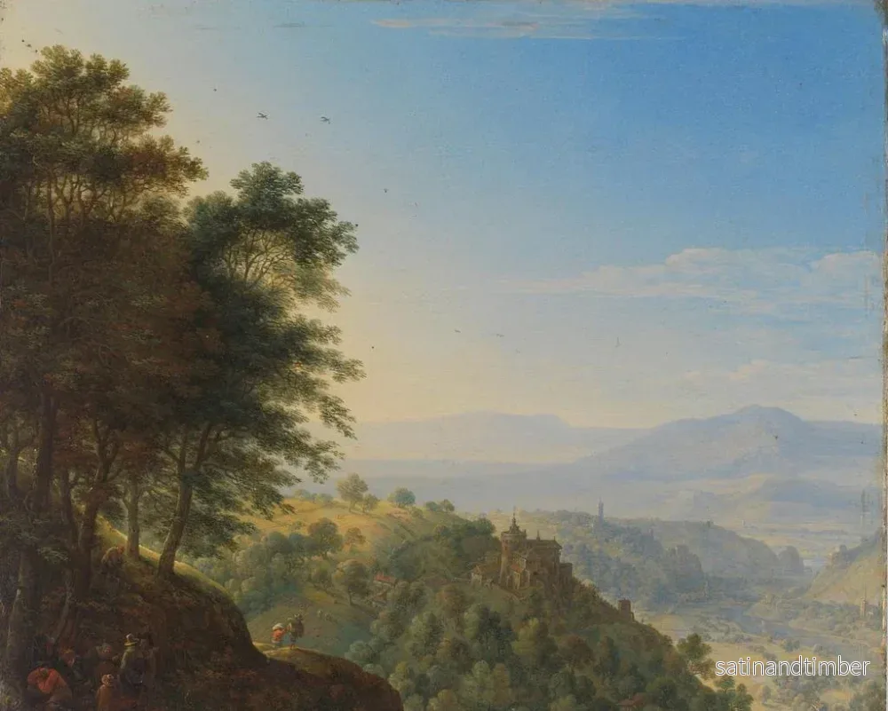 Reproduktion av målningen Landskap med berg nära Boppard vid Rhen - Herman Saftleven - Bild 2