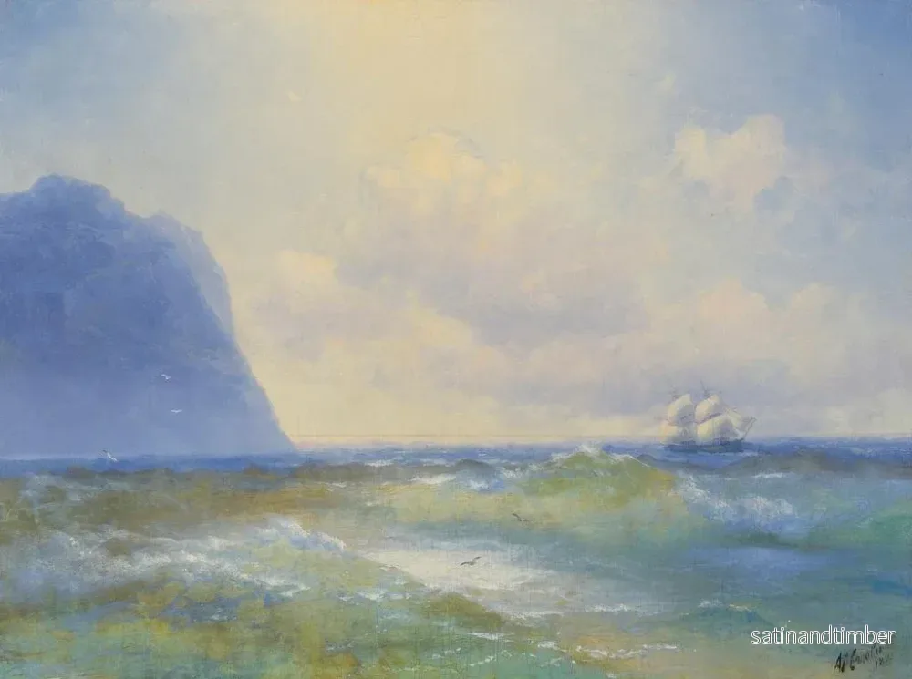 Reproduktion av målningen Bateau en mer - Ivan Konstantinovich Aivazovsky - Bild 2