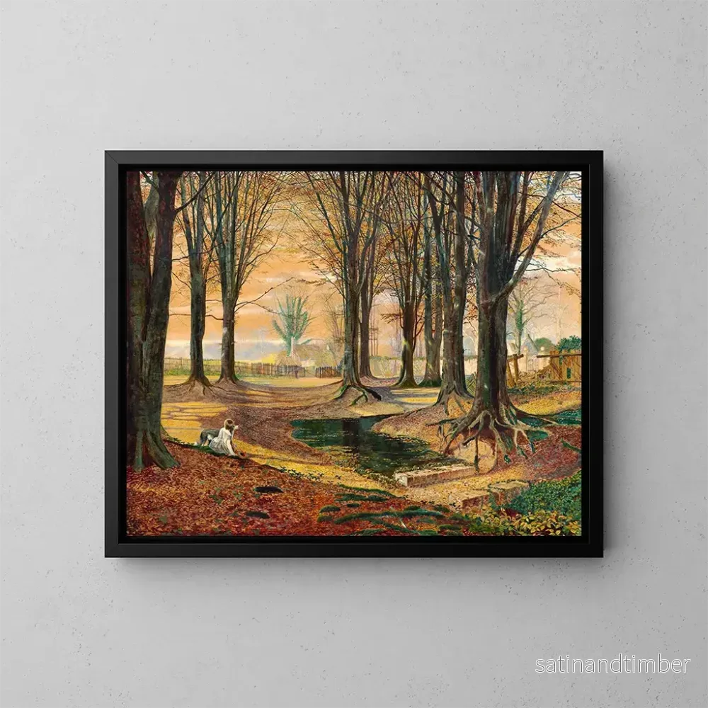 Reproduktion av målningen av bokträ - John Atkinson Grimshaw