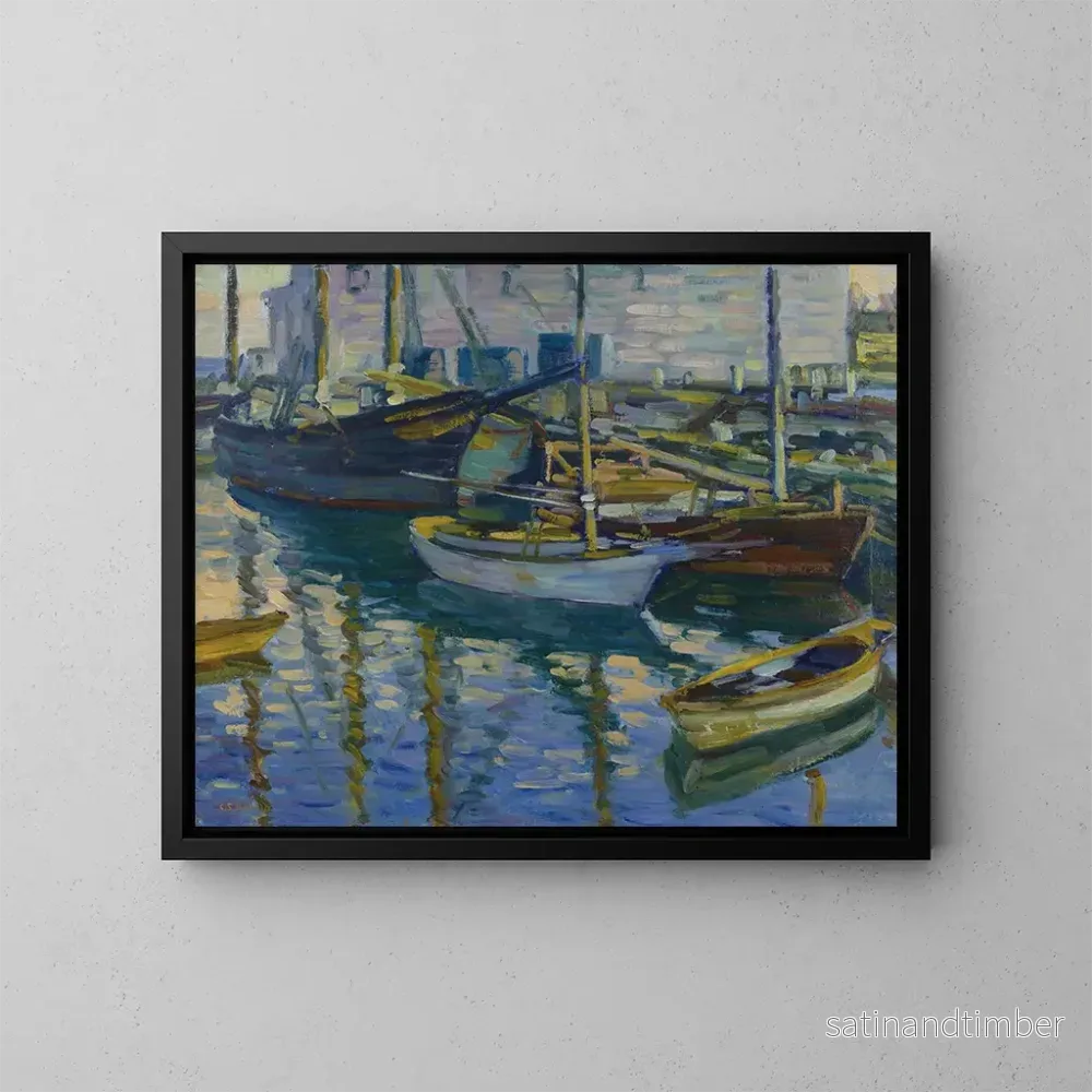 Reproduktion av målningen Bateaux au port – Charles Salis Kaelin Reproduktion av målningen Bateaux au port – Charles Salis Kaelin