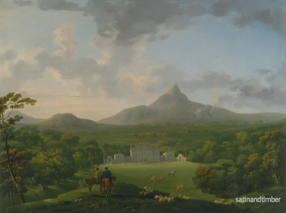 Reproduktion av målningen Powerscourt, Wicklow län, Irland - George Barret - Bild 2