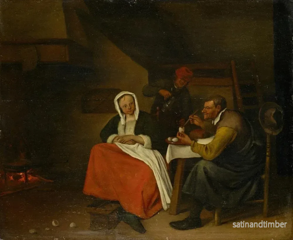 Reproduktion av målningen Fermier som äter ägg - Jan Steen - Bild 2
