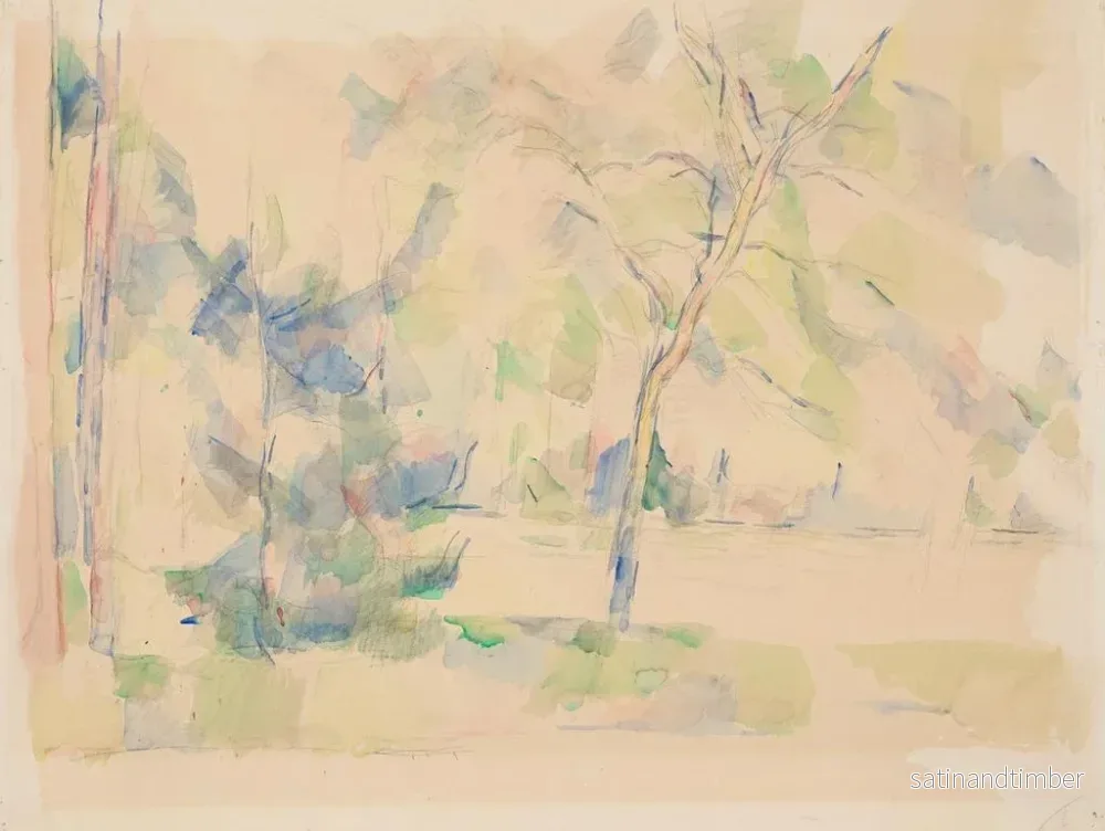Reproduktion av målningen Lac vid kanten av en skog - Paul Cézanne - Bild 2