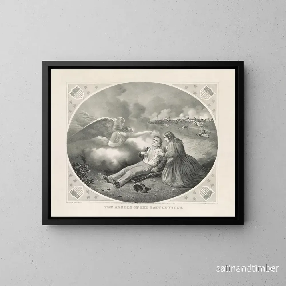 Reproduktion av målningen Änglar från slagfältet – Currier & Ives Reproduktion av målningen Änglar från slagfältet – Currier & Ives