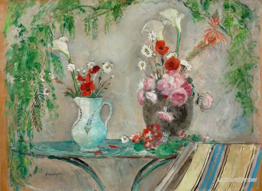 Reproduktion av målningen Blommor på ett terrassbord - Henri Lebasque - Bild 2