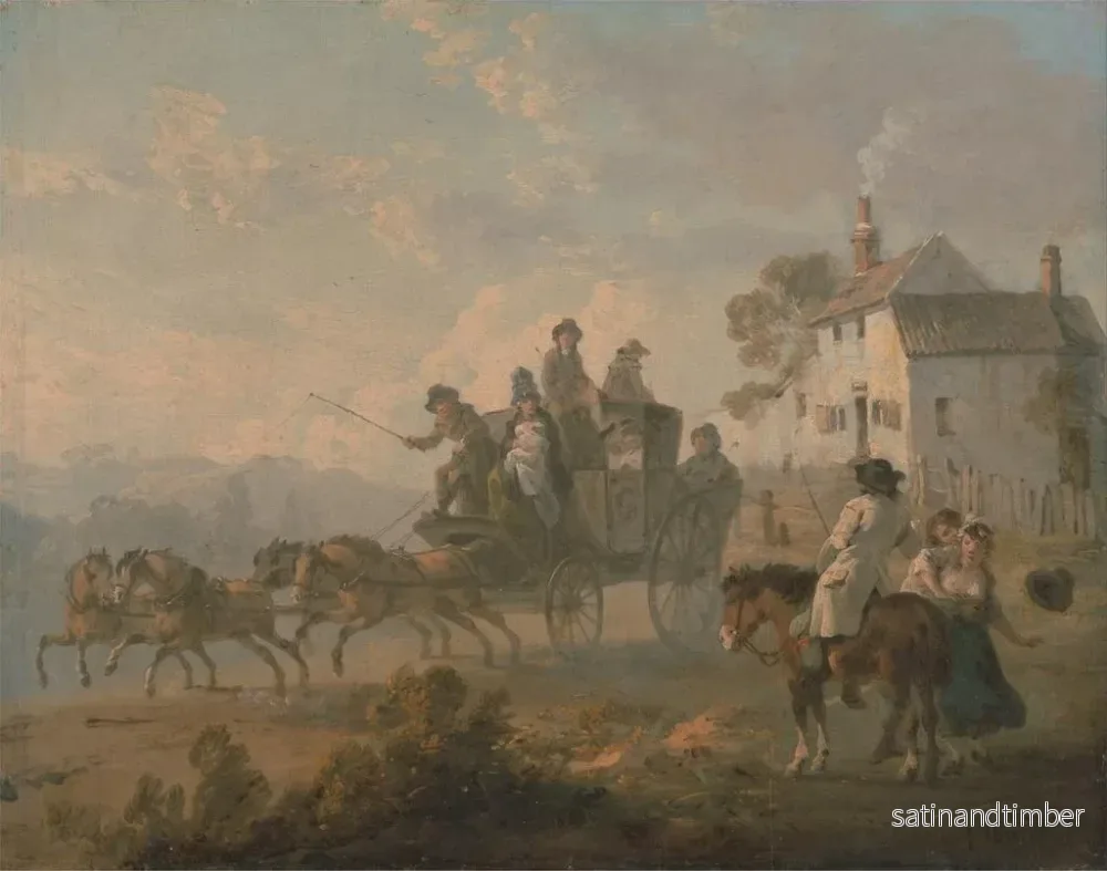 Reproduktion av målningen En diligens på landsväg - Julius Caesar Ibbetson - Bild 2