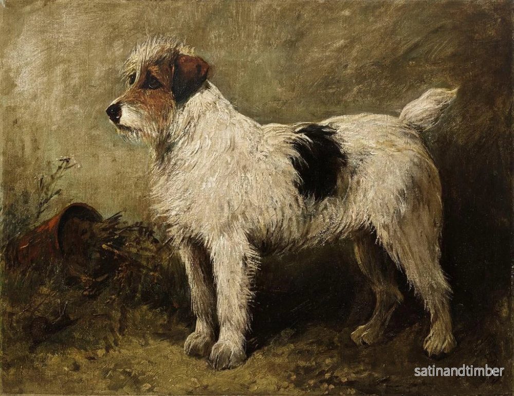 Reproduktion av målningen Terrier i en trädgård - John Emms - Bild 2